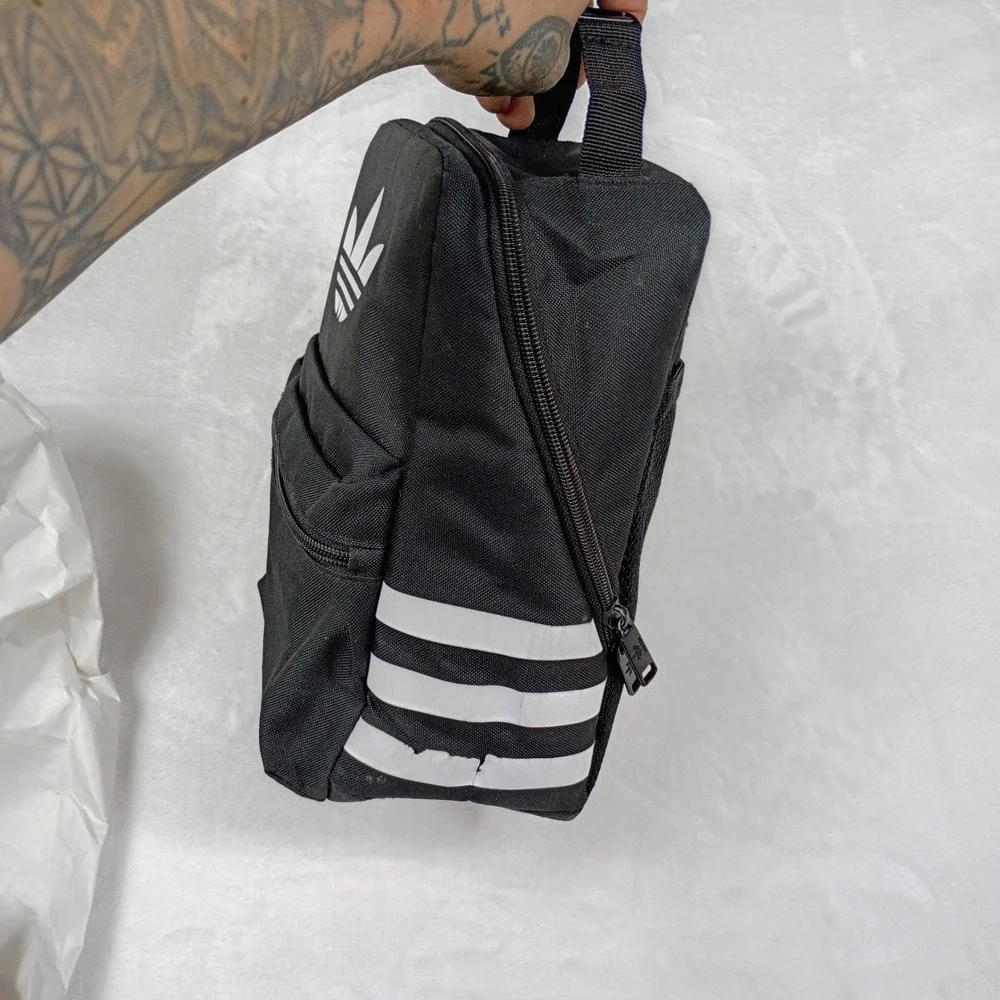 Adidas Originals‎ Trefoil Insulated Lunch Bag Black White 3-Stripe Buckle Handle